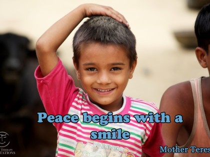 Peace begins with a smile